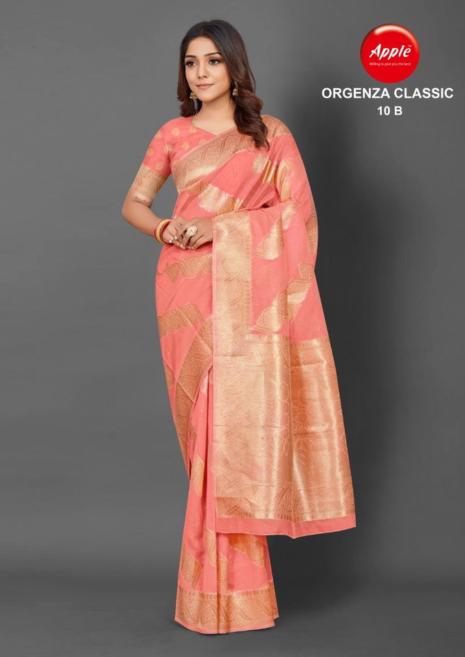 Apple Organza Classic 10 Festival Wear Wholesale Designer Saree